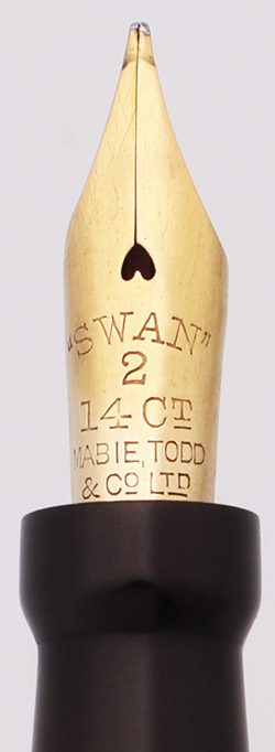 Mabie Todd Swan L205/47 Leverless (UK, 1930s) - Brown & Gold